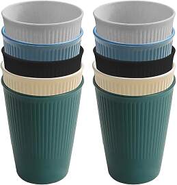 Tassen Becher Set 10 Stück, 350ML Plastikbecher