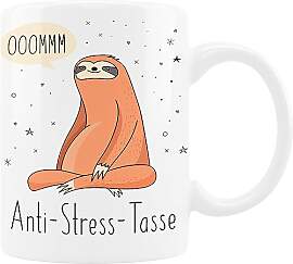 Tassensachen Bürotasse Faultier Spruch - Ooommm
