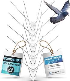Taubenabwehr Spikes VORMONTIERT 15m - Test SEHR