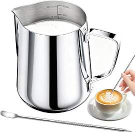 Tbintul 350ml/12oz Edelstahl Milchkännchen,