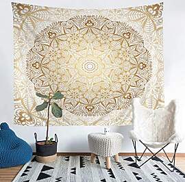 Tbrand Boho Mandala Wandteppich 148x200cm