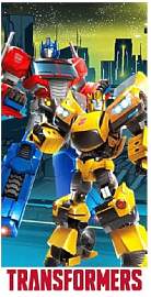 TDI Badetuch für Kinder mit Transformers-Figuren, 