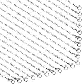 Teaaha 20 Stück Kette Silber Damen 45cm Edelstahl 