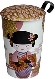 TEAEVE Geisha Teekanne aus Porzellan, Rosa, 350