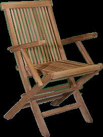 Teakholz Klappstuhl ARU mit Armlehnen