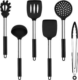 TEAMFAR Küchenhelfer Set, 6 Stück Silikon