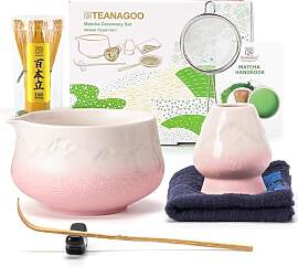 TEANAGOO 7 Stück Matcha Set, Matcha Besen, Matcha 