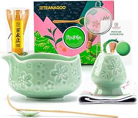 TEANAGOO Matcha-Besen-Set, 7 Stück Matcha-Set in