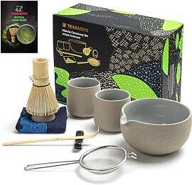 TEANAGOO Matcha Set Matcha Schale mit Ausgieße