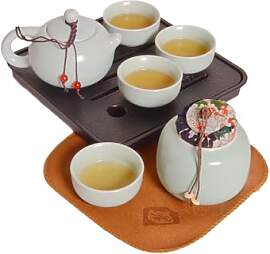 TEA SOUL B6021188 reiseset, Keramik, blau/grün
