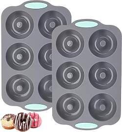 Techchii Donut Backform aus Silikon, 2 Stück