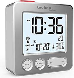 Technoline moderner Funkwecker mit gebürsteter