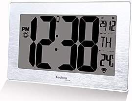Technoline WS 8018 LED-Funkwanduhr in gebürsteter 