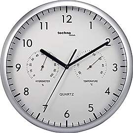Technoline, WT 650 Wanduhr mit Thermometer und