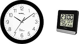 Technoline, WT 8000 Funk-Wanduhr, Ø 30cm, Schwarz 