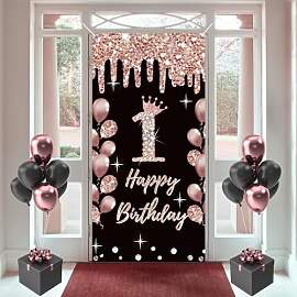 Tecreo 1. Geburtstag Dekoration für Mädchen