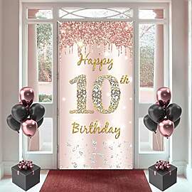 Tecreo 10. Geburtstag Dekoration für Mädchen -