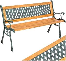 tectake® 2-Sitzer Gartenbank wetterfest,