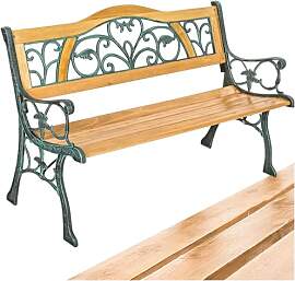 tectake® 2-Sitzer Gartenbank wetterfest,