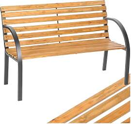 tectake® 2-Sitzer Gartenbank wetterfest,