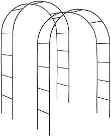 tectake® 2er-Set Rosenbogen 240x140cm Metall,