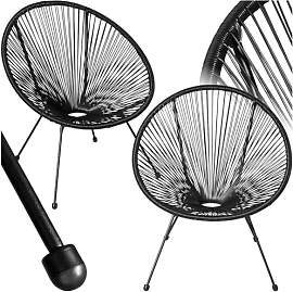 tectake® 2er Set Stuhl Acapulco Design,