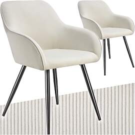 tectake® 2X Esszimmerstuhl, Sessel bequem mit