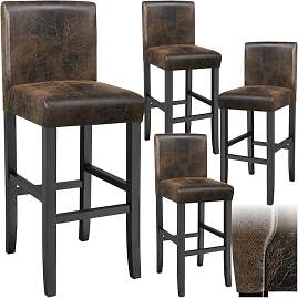 tectake® 4er Set Barhocker, Bistrohocker,