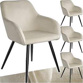tectake® 4er Set moderner Esszimmer Stuhl,