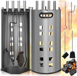 tectake® 5-teiliges Ofenbesteck Kaminbesteck