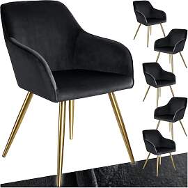 tectake 6er Set moderner Esszimmer Stuhl,