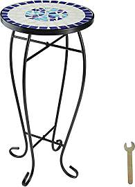 tectake 800571 Mosaik Blumenhocker, runder
