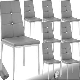 tectake® 8er Set Stühle Esszimmer, 8X bequemer