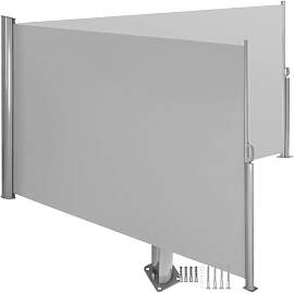 tectake Aluminium Doppel- Seitenmarkise