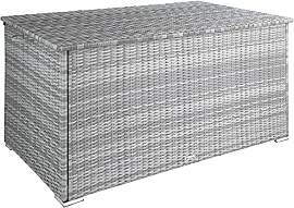 tectake® Aluminium Polyrattan Aufbewahrungsbox