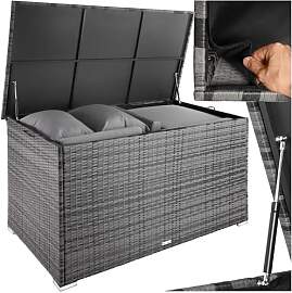 tectake® Aluminium Polyrattan Aufbewahrungsbox