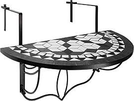 tectake® Balkonhängetisch Mosaik,