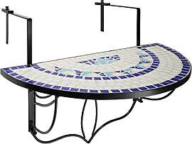 tectake® Balkonhängetisch Mosaik,