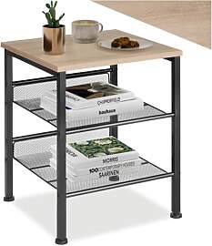 tectake Beistelltisch aus Holz und Metall,
