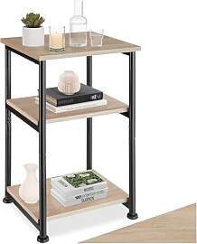 tectake® Beistelltisch, Couchtisch mit Stauraum