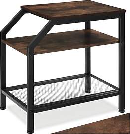 tectake® Beistelltisch Holz & Stahl, 36,5 x
