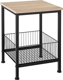 tectake® Beistelltisch mit Stauraum, Couchtisch