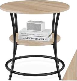 tectake® Beistelltisch rund Ø55 x 56 cm,