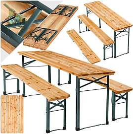 tectake® Bierzeltgarnitur klappbar, Biertisch