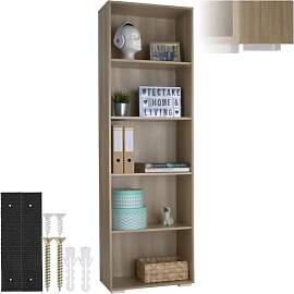 tectake® Bücherregal mit 5 Ebenen, vertikales