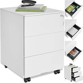 tectake® Büro Metall Aktenschrank mit Rollen,
