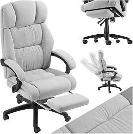 tectake® Bürostuhl ergonomisch, Velour