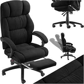 tectake® Bürostuhl ergonomisch, Velour