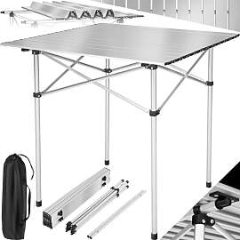 tectake® Camping Klapptisch, 70x70x70 cm,