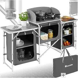 tectake® Camping Küche faltbar, Reiseküche mit